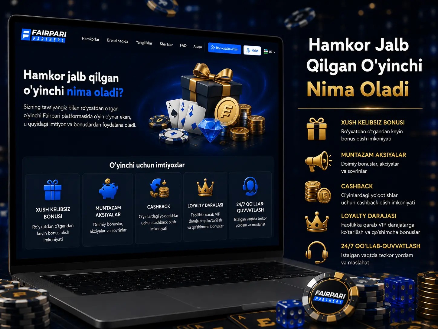 FairPari sport stavkalari kazino mobil ilova